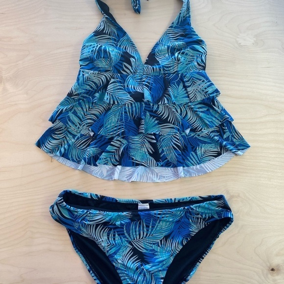 Time and Tru Two Piece Swim Suit size large (10-12) (EP) - Picture 2 of 11